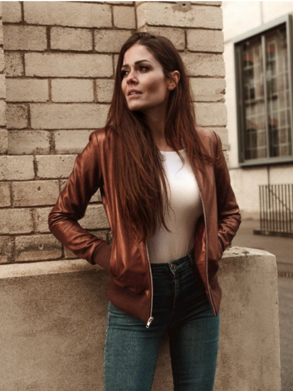 Women's Leather Bomber Jackets